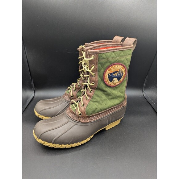 LL Bean Mens 8 Rangely Pac Quilted Patch Duck Boots Maine Signature Line Bean main image 5